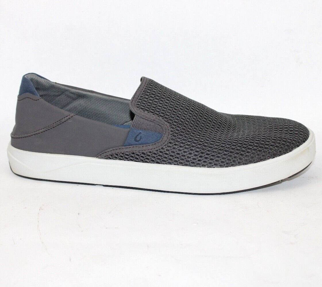 OluKai Lae’ahi Mens Size 12 Blue Depth Shoes Blue Mesh Slip On Sneakers EXC