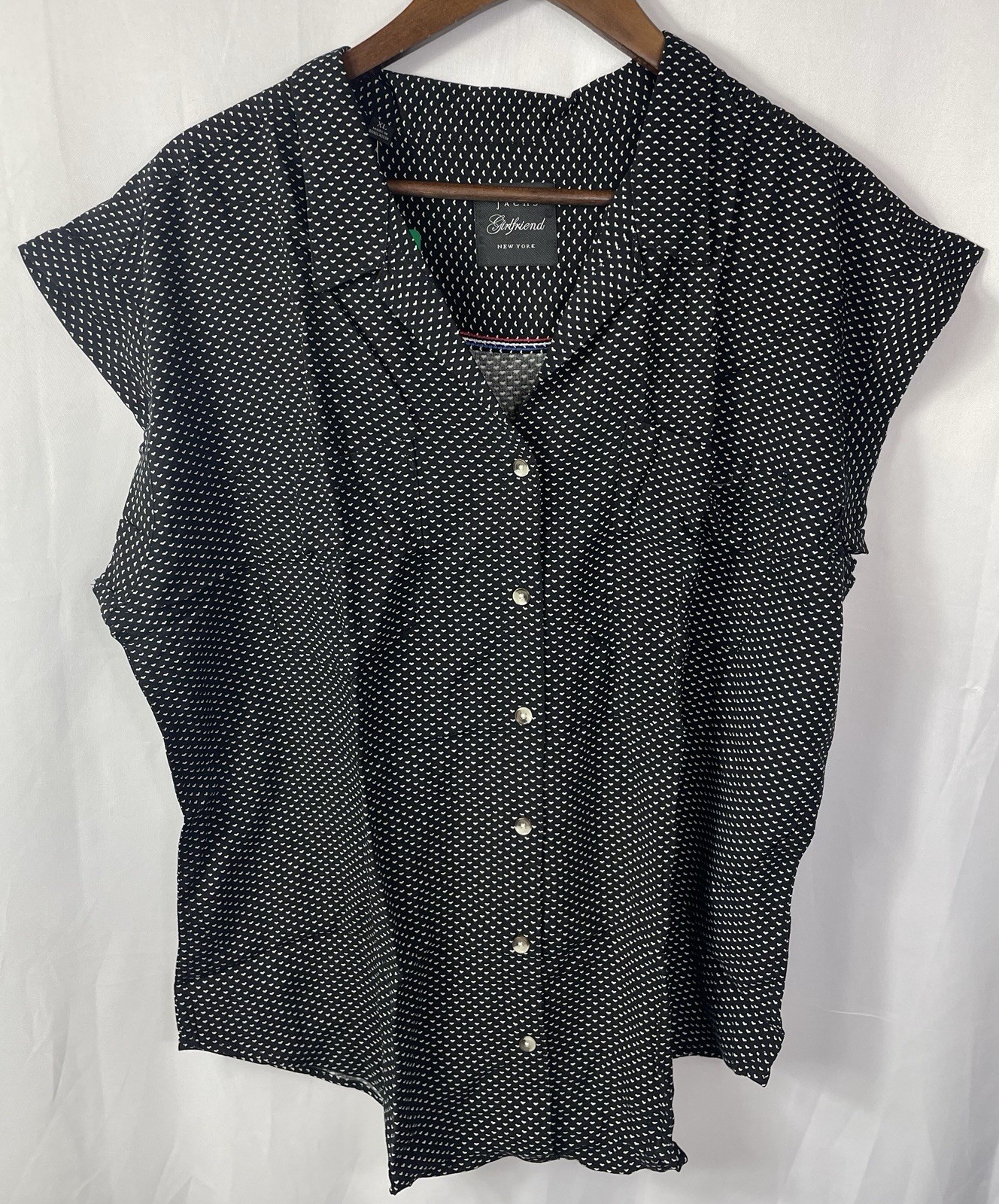 Jachs Girlfriend Ladies Short Sleeve Loose Fit Blouse Pick Your Size & Color NWT