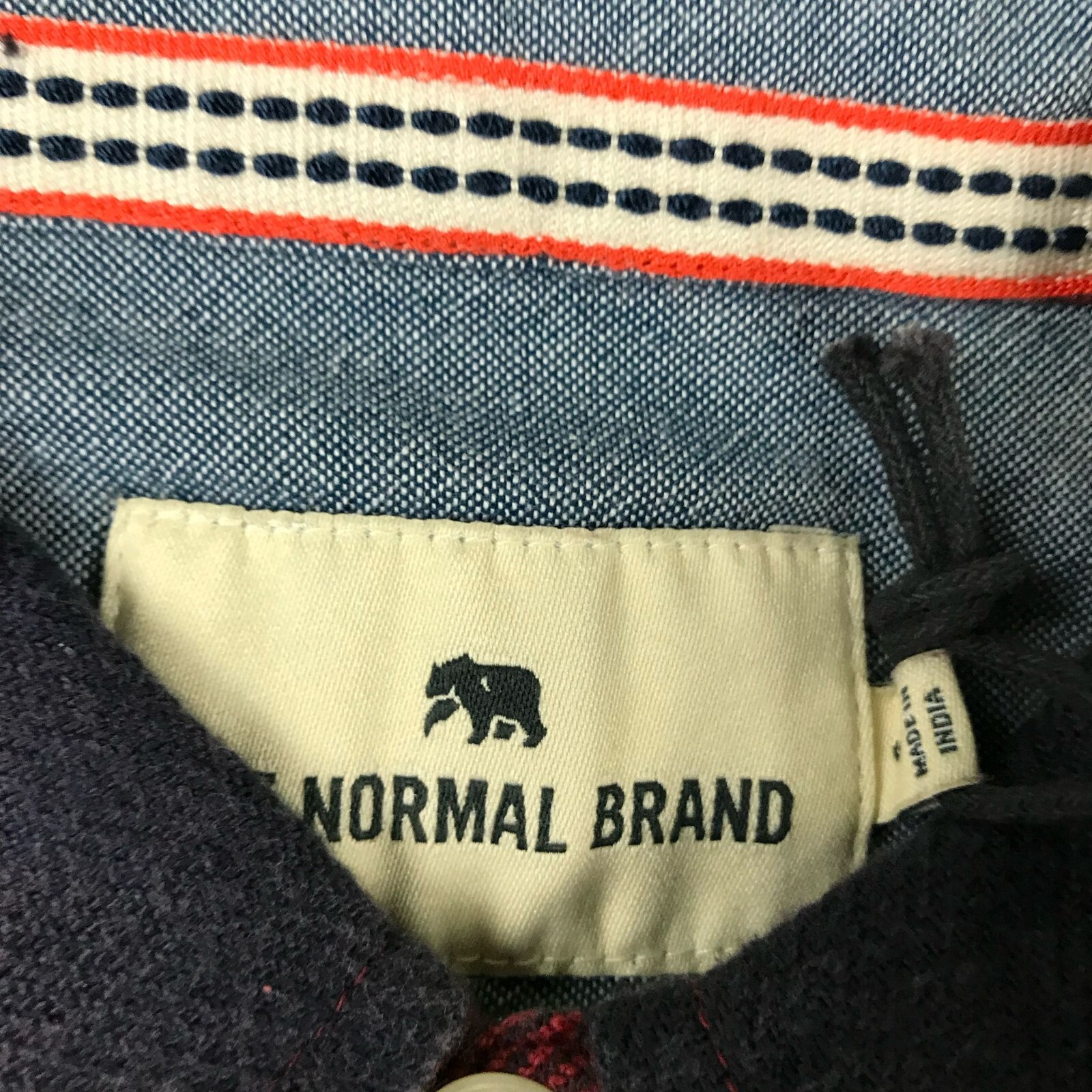 The Normal Brand Mountain Shirt Mens Small Red Plaid Button Up Long Sleeves NWT