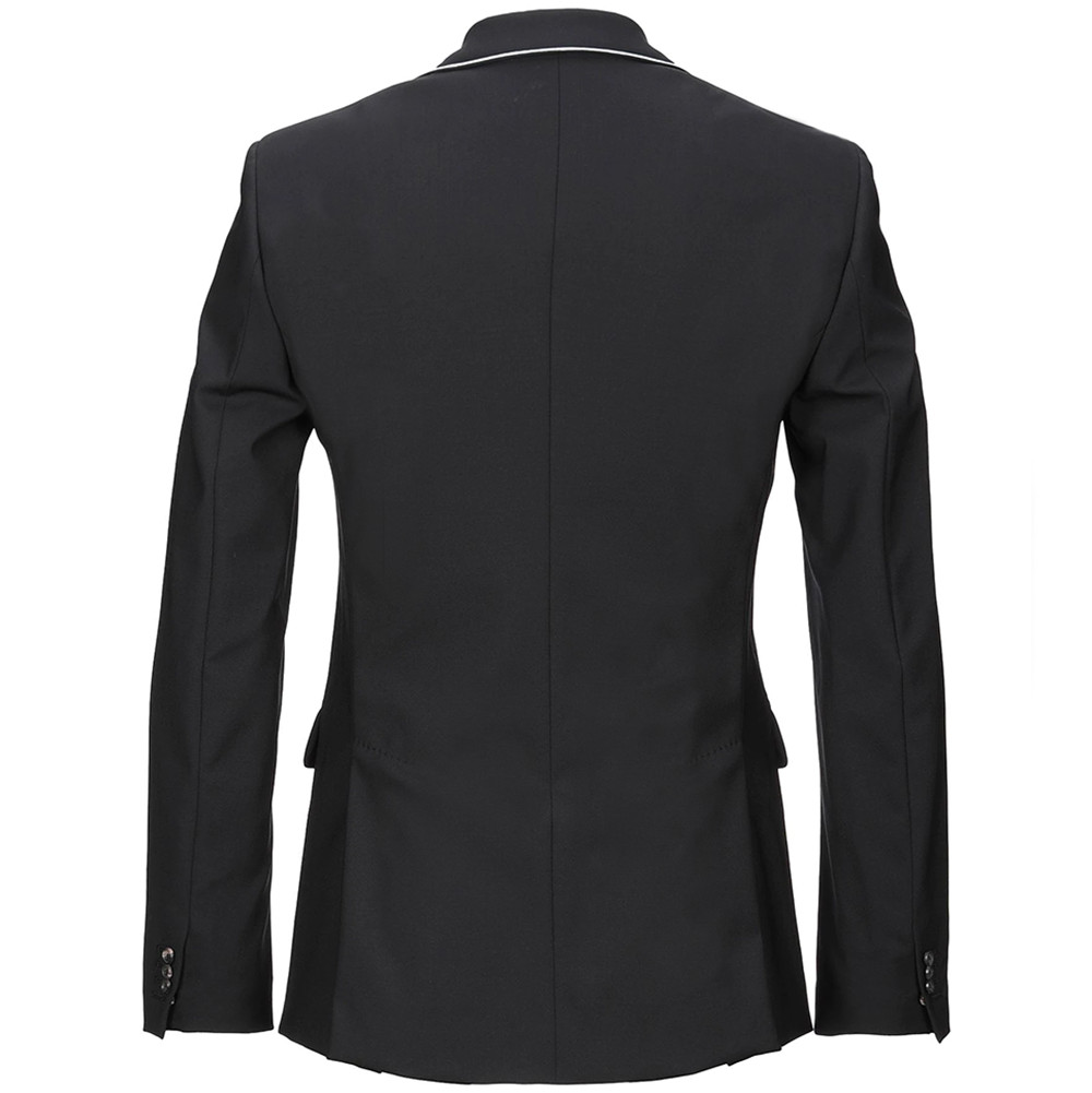 DSQUARED2 Blazer Jacket White Piping Detail Slim Fit Black Size 48 – RP £1371.00