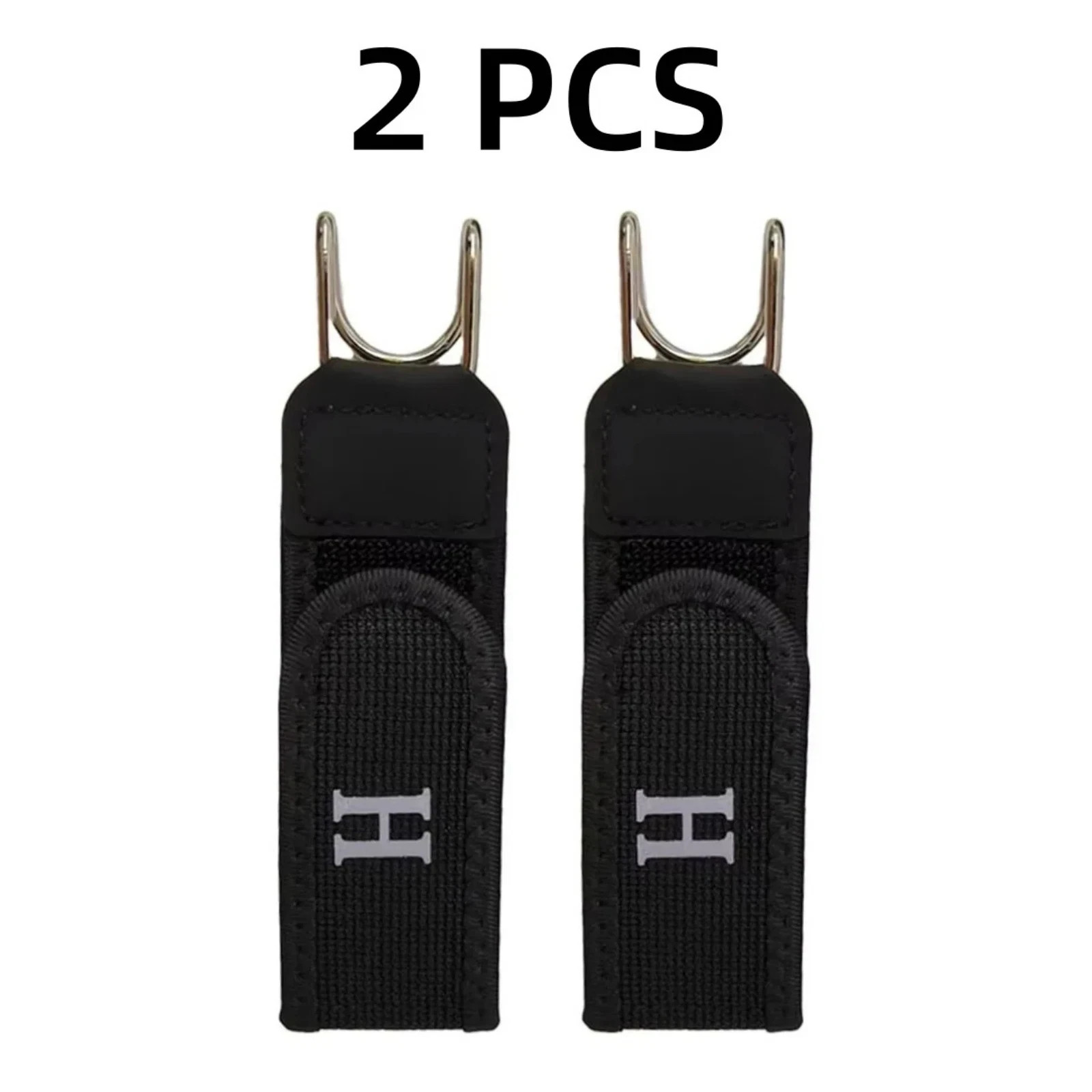 2PCS Tactical Metal Hook Elastic Belt Buckle-Less Invisible Waist Belt Closure