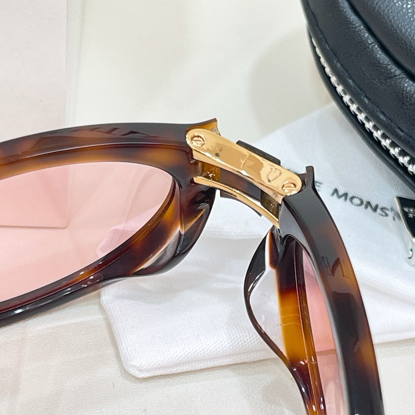 GENTLE MONSTER LOLANG Havana Pink 55口21-132 Sunglasses New w/ Case