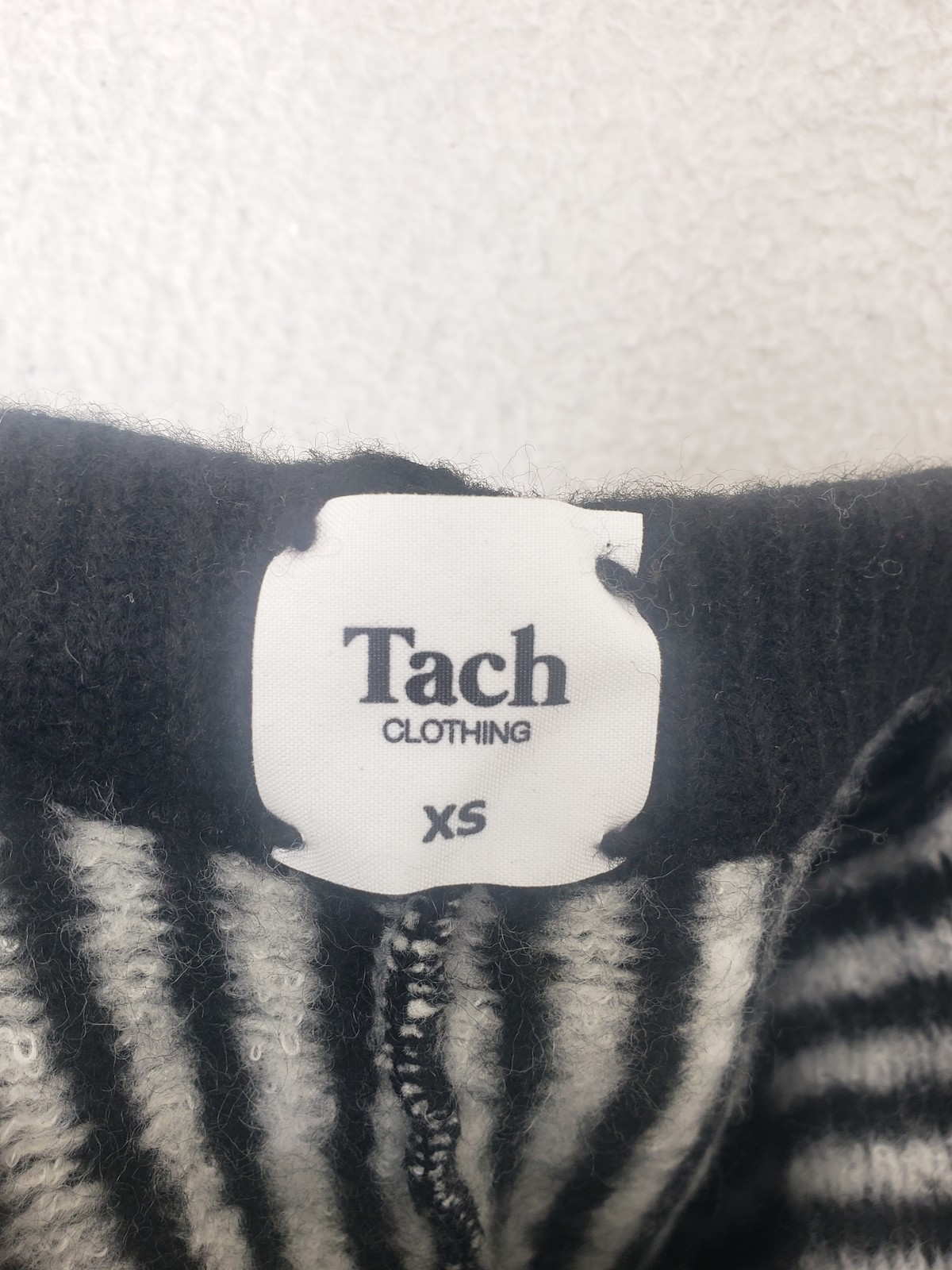 Tach Clothing Pants Womens XS Wool Knit Striped Checkered Pattern Warm