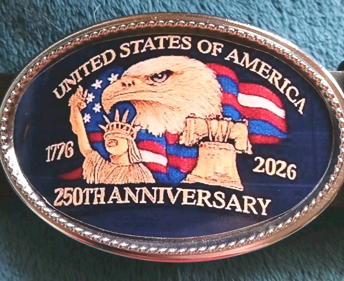 250th United States of America Anniversary Epoxy Buckle 1776-2026