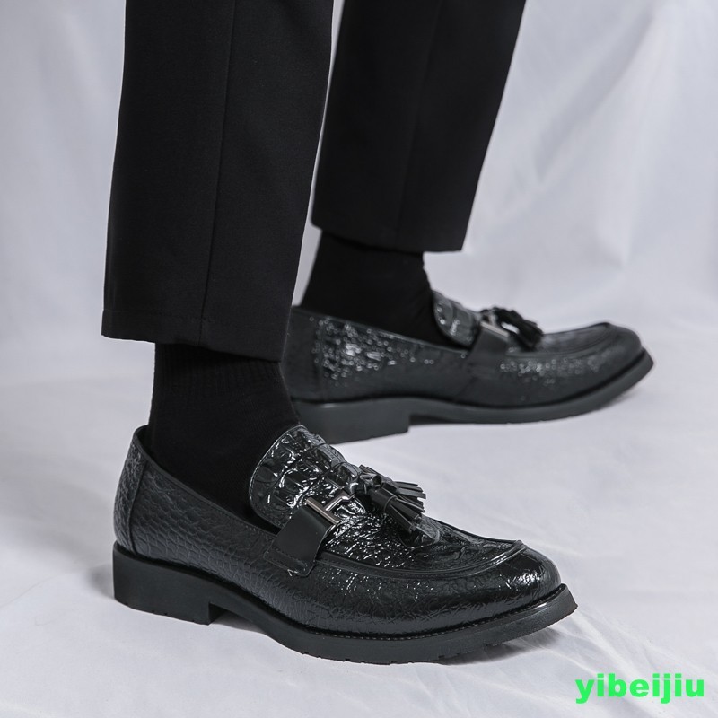 Men Business Alligator Crocodile Pattern Leather Shoes Tassel Oxford Fashion Man