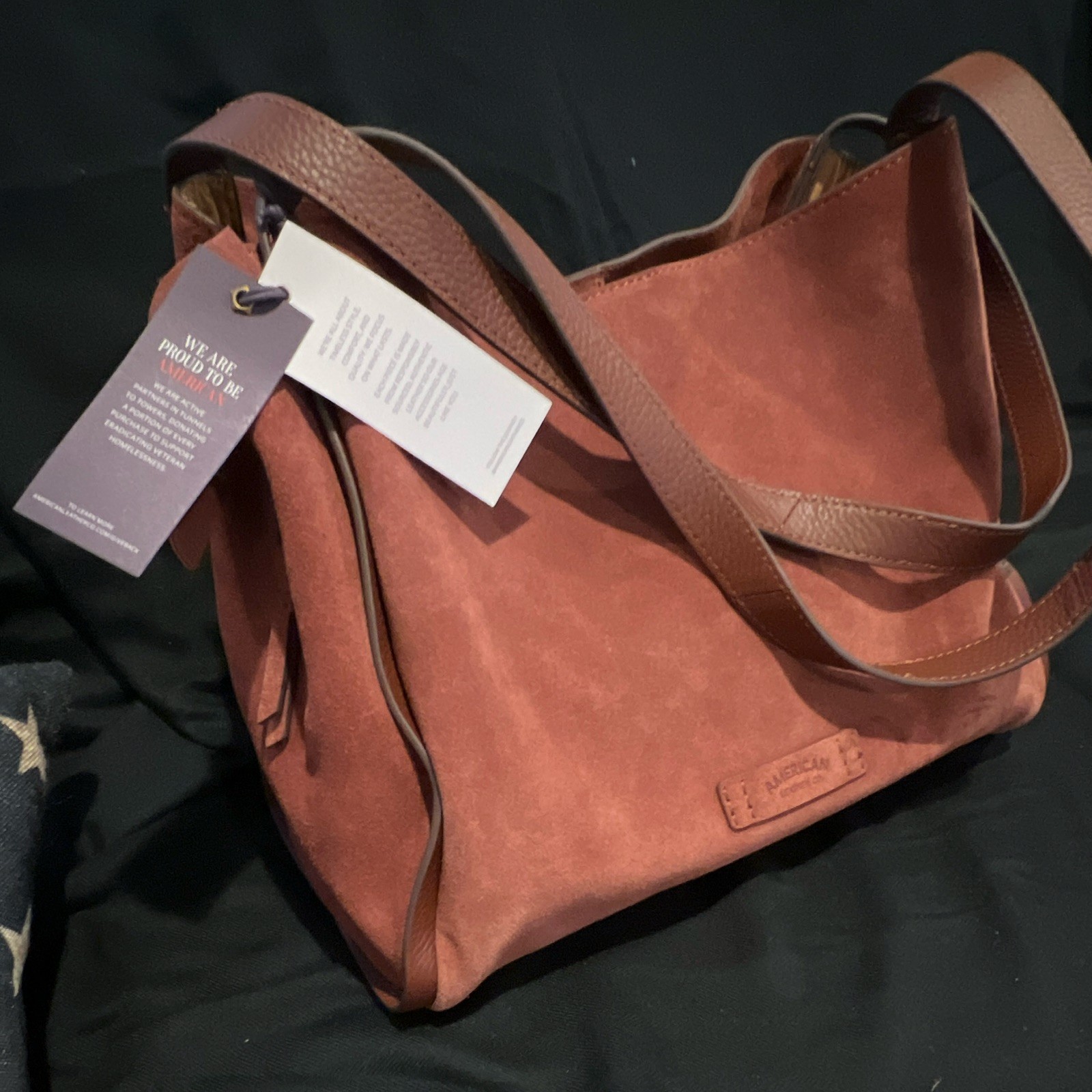 NWT American Leather Co. Auburn Triple Entry Tote Purse