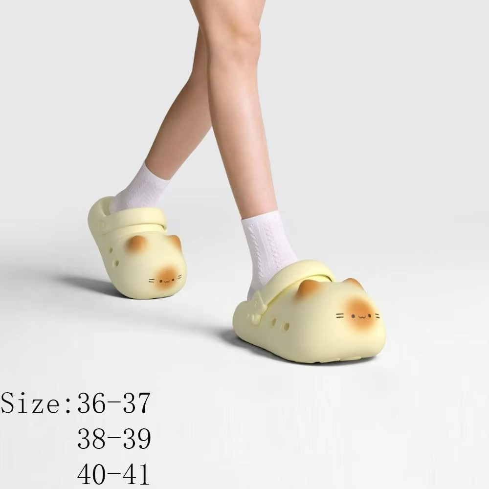 Adorable Waterproof Cat Slippers Anti Slip Bottom Cat Paw Soft Bottom Closed toe