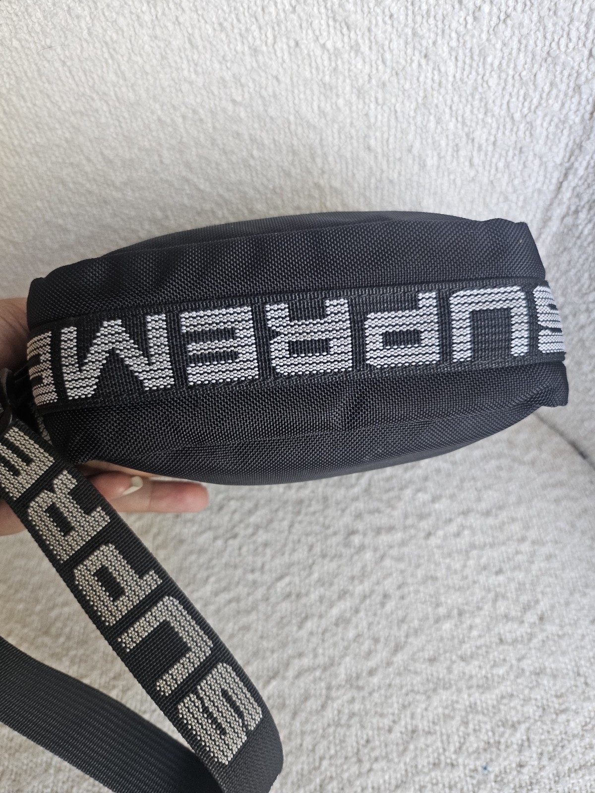 Supreme SS18 Shoulder Bag Black Cordura crossbody Authentic
