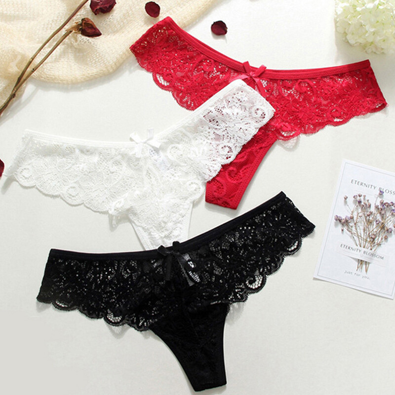 6 Packs Lot Womens Sexy Lace Panties Thongs G-String Briefs Lingeries Underwear