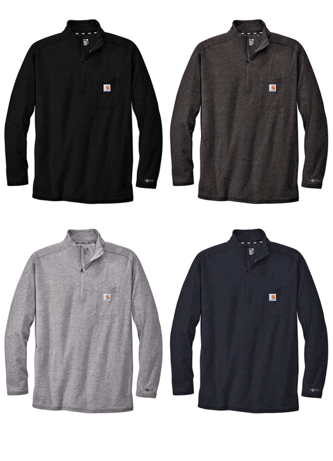 Carhartt Men’s Force 1/4 Zip Long Sleeve T-Shirt NWT 2022