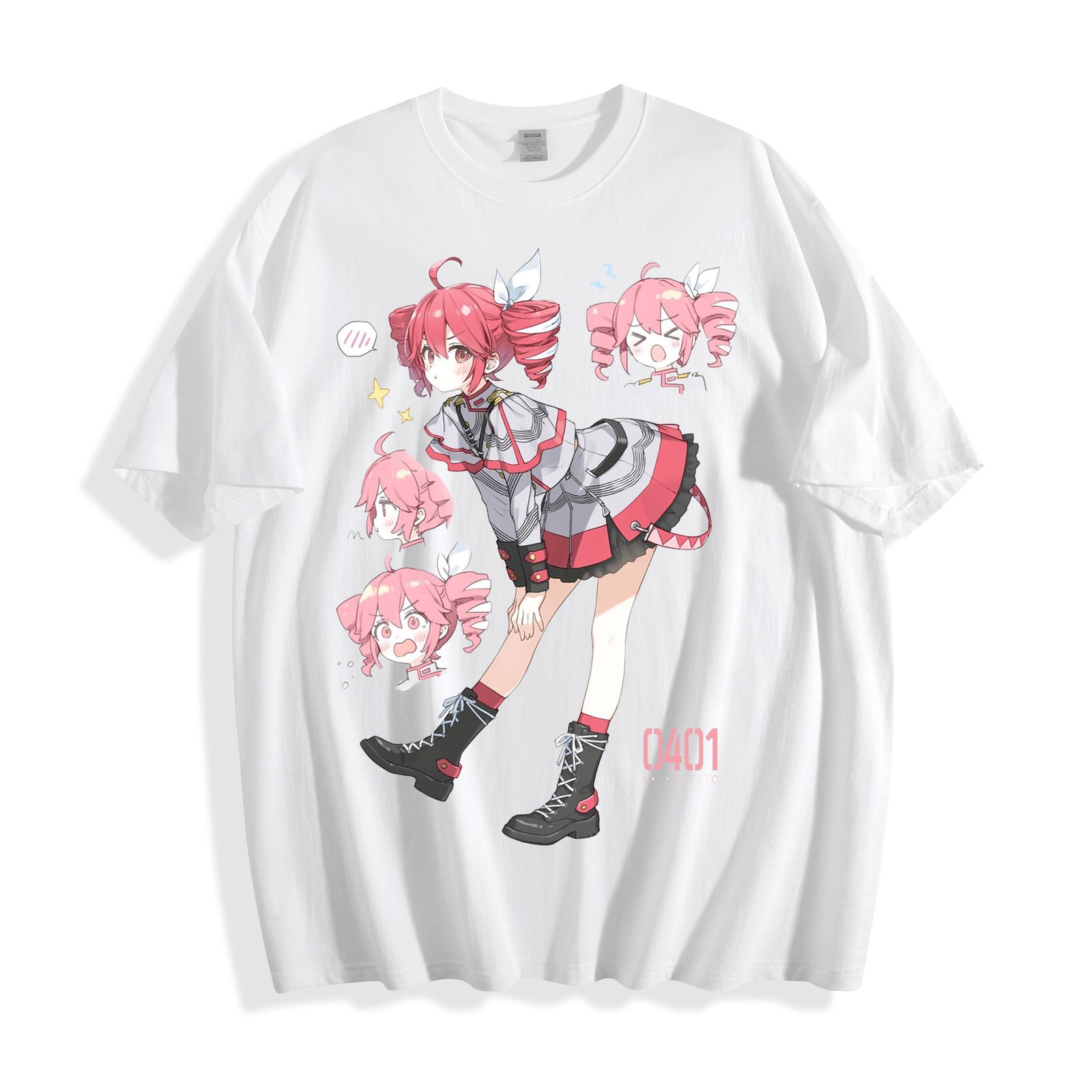 Chibi Chaos Kasane Teto T-Shirt – Drill Twintails Action Design Unisex Tee