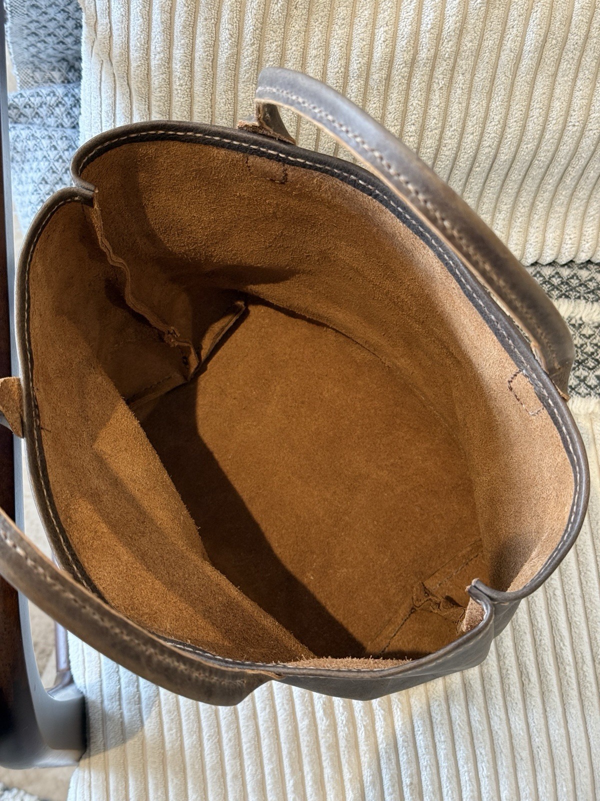 Hand Stitched Genuine Leather Small hand tote Bag