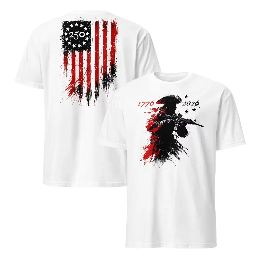 America 250th Anniversary Patriotic T-Shirt, 1776–2026 Revolutionary Soldier