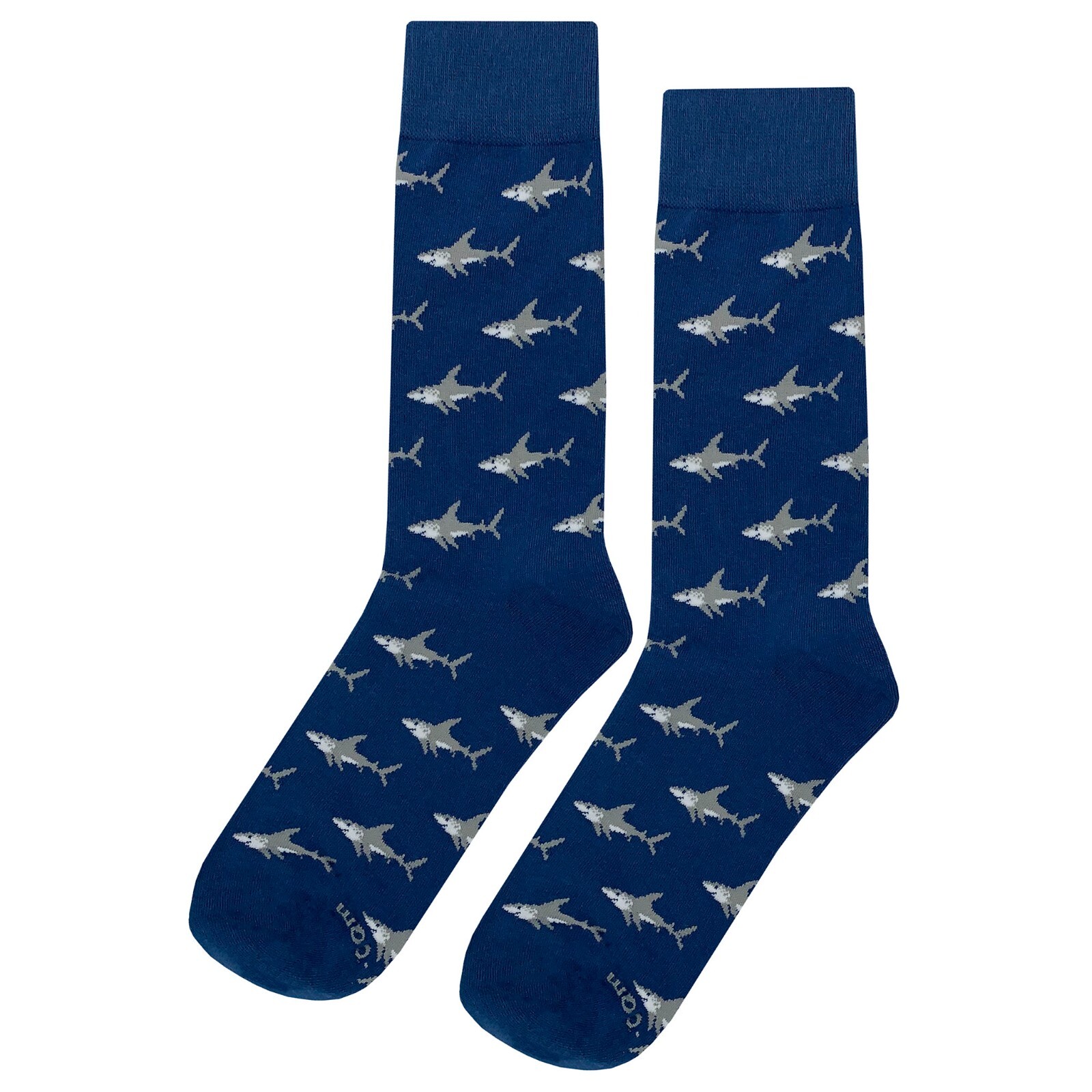 NWT Mini Shark Dress Socks Novelty Men 8-12 Blue Crazy Fun Sockfly