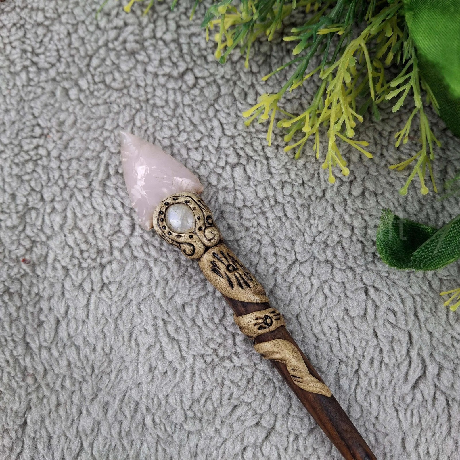 Opalite Arrowhead Hair Stick: Carved Crystal Healing Stone wholesale lot