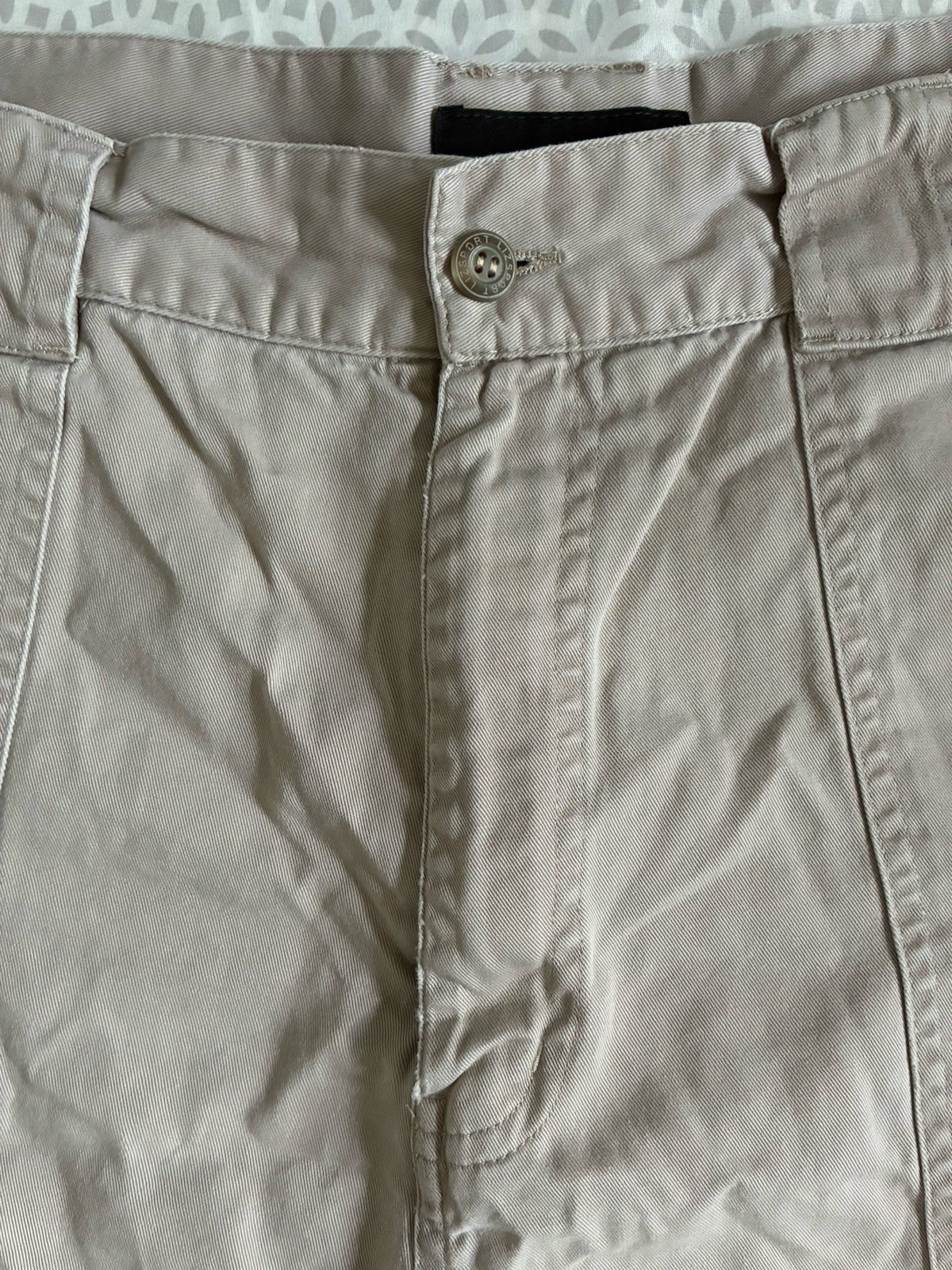 Croft & Barrow Shorts Mens 38 Beige Cargo Cotton Outdoor Hiking Camping Travel