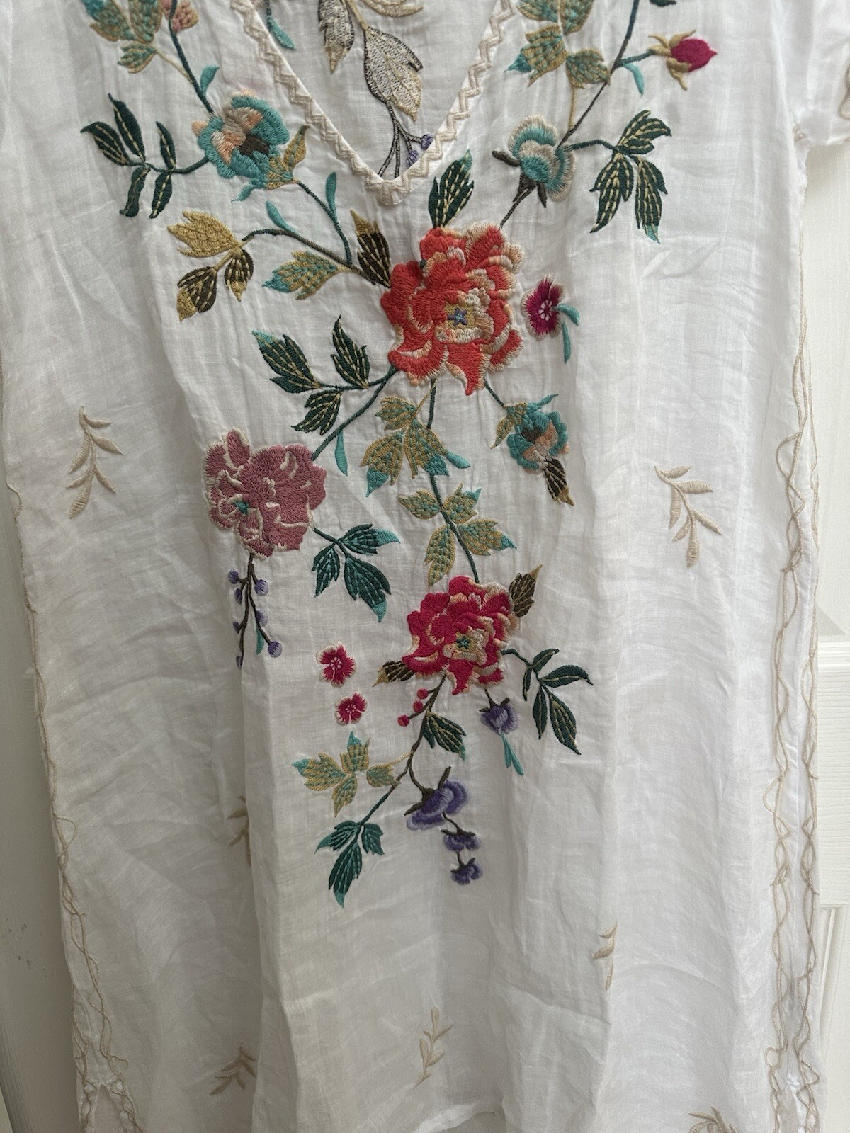 $250 Johnny Was SZ XS Adele Drape Tunic Swing Dress NO SLIP ~ Otherwise PRISTINE