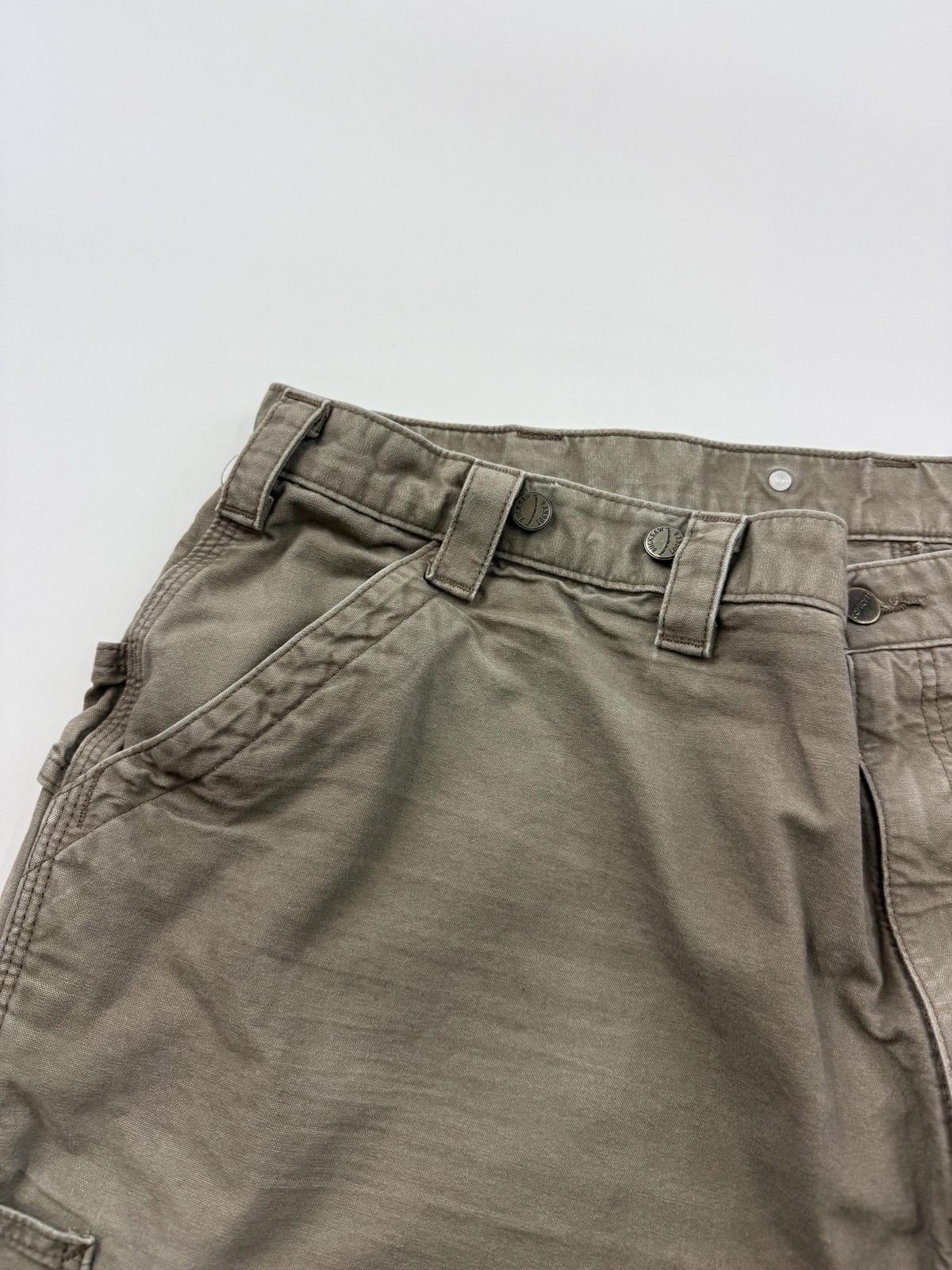 Carhartt Pants Mens 48×28 Brown Relaxed Fit Canvas Carpenter Workwear Utility