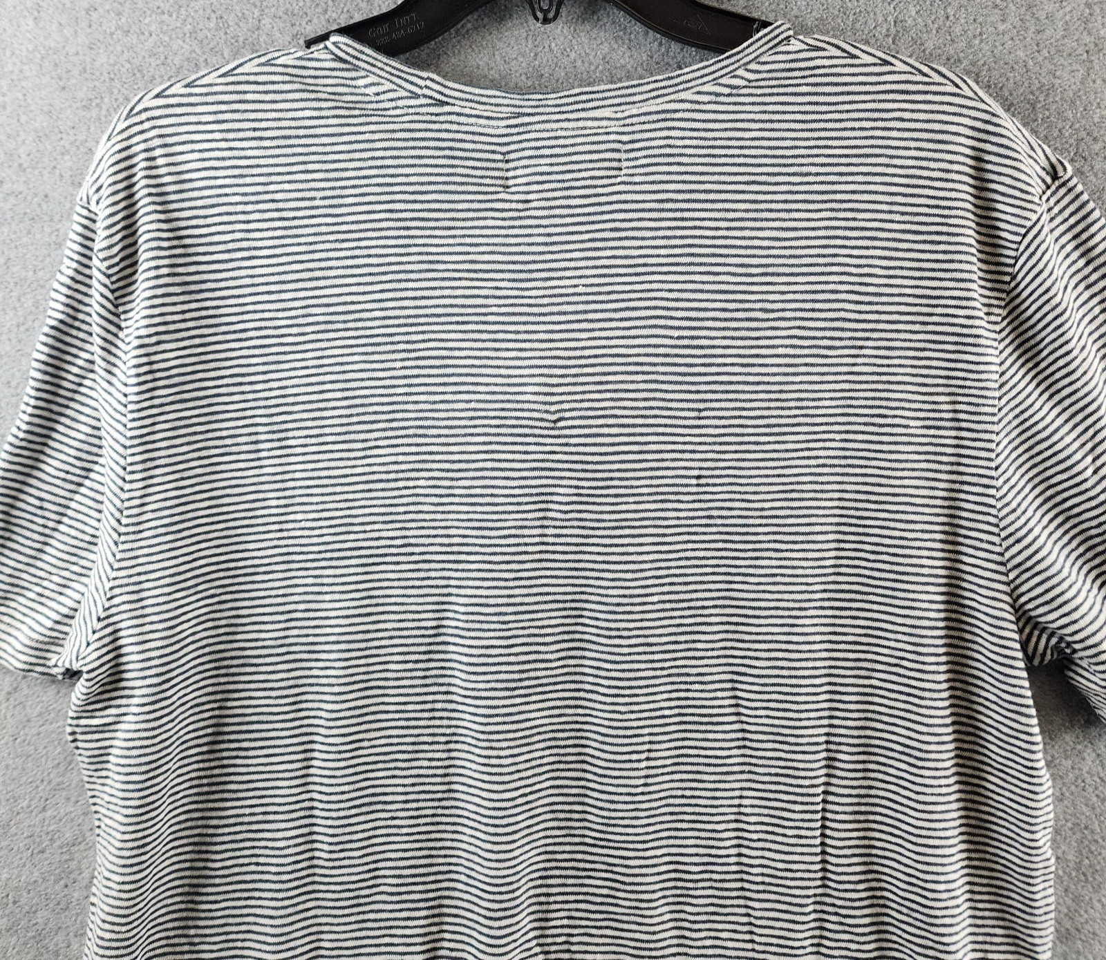 The Men’s Store at Bloomingdale’s Striped Linen Tee Men’s Size Medium Dark Slate