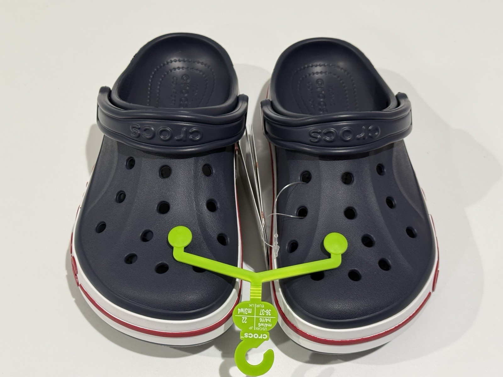 Crocs Bayaband Clog NAVY / PEPPER #205089-4CC Unisex Size US m4/w6~New W/O Box