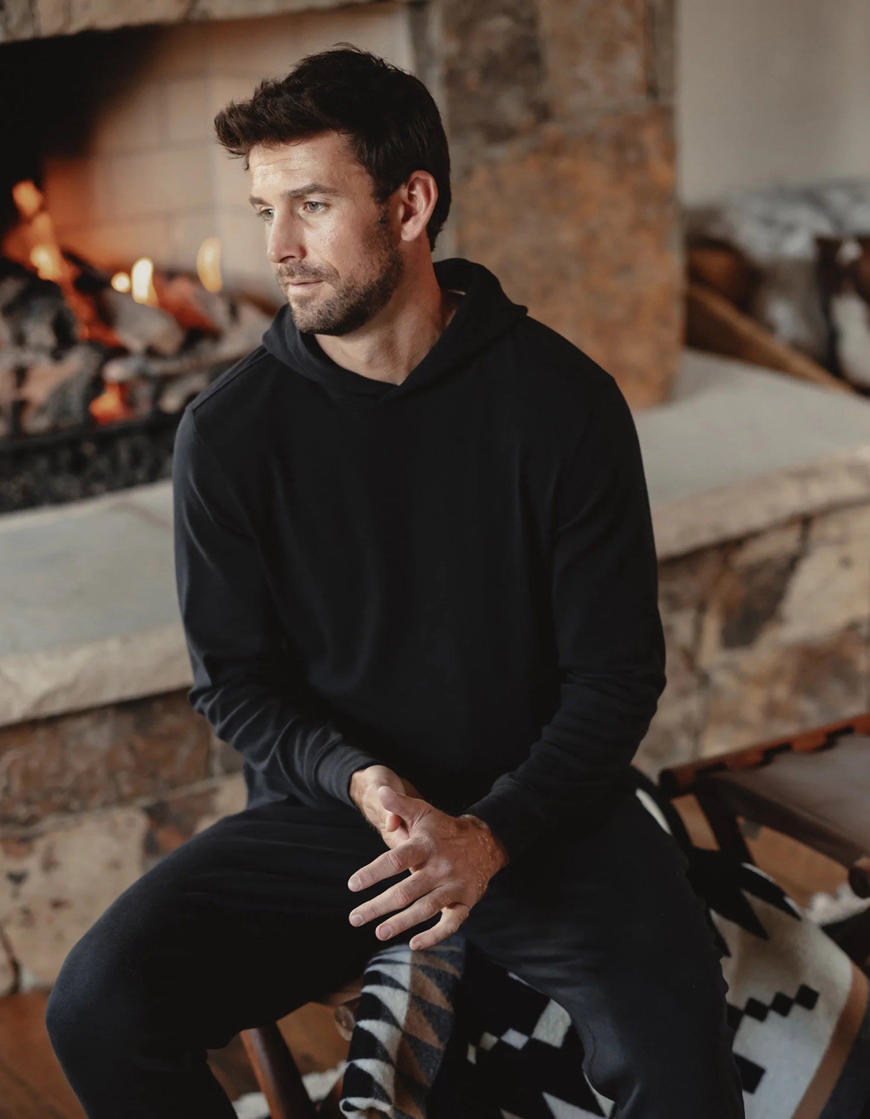 Normal Brand Puremeso Essential Hoodie Black Size Medium $88 MSRP