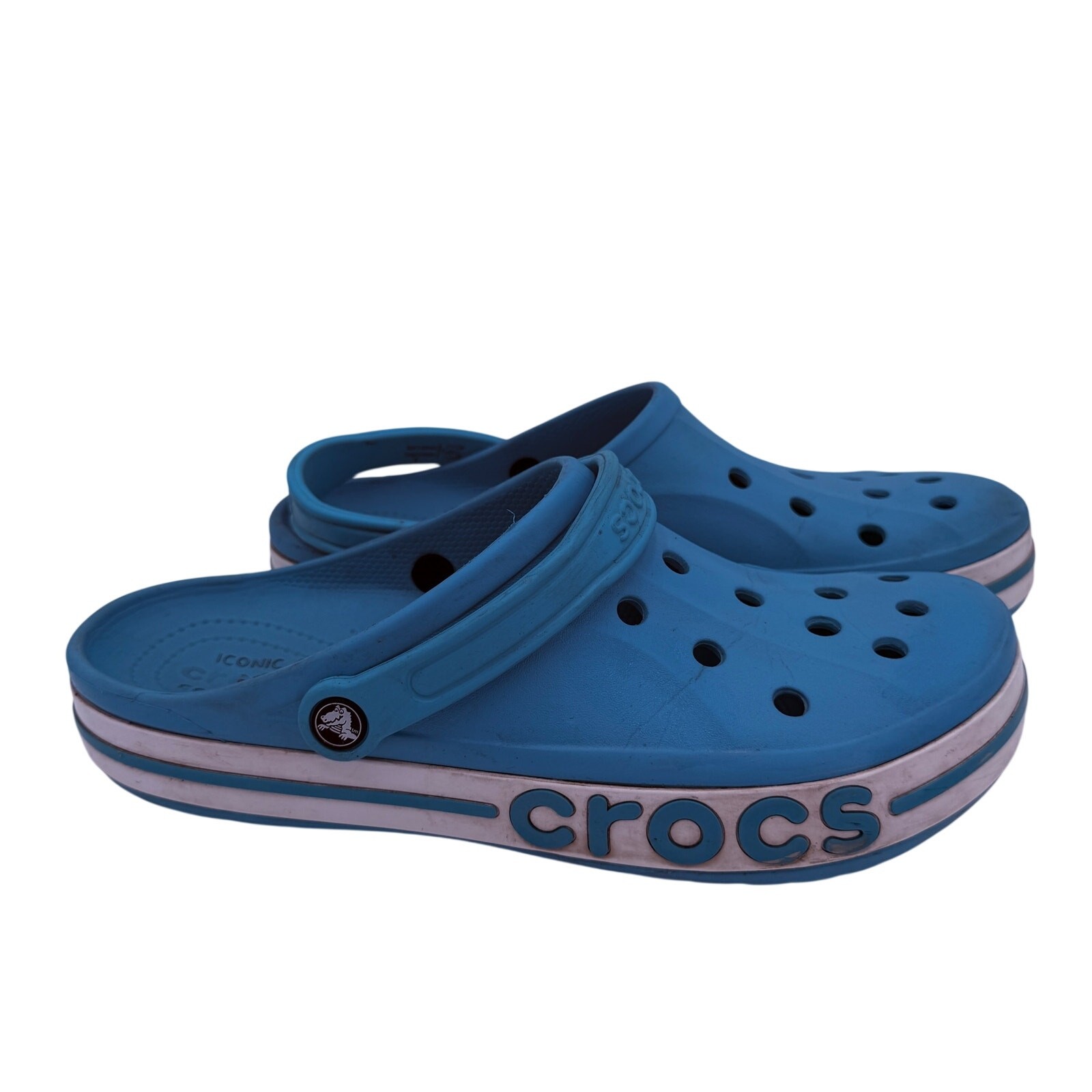 Crocs Men’s Bayaband Turquoise Blue Clogs Sandals Size 13