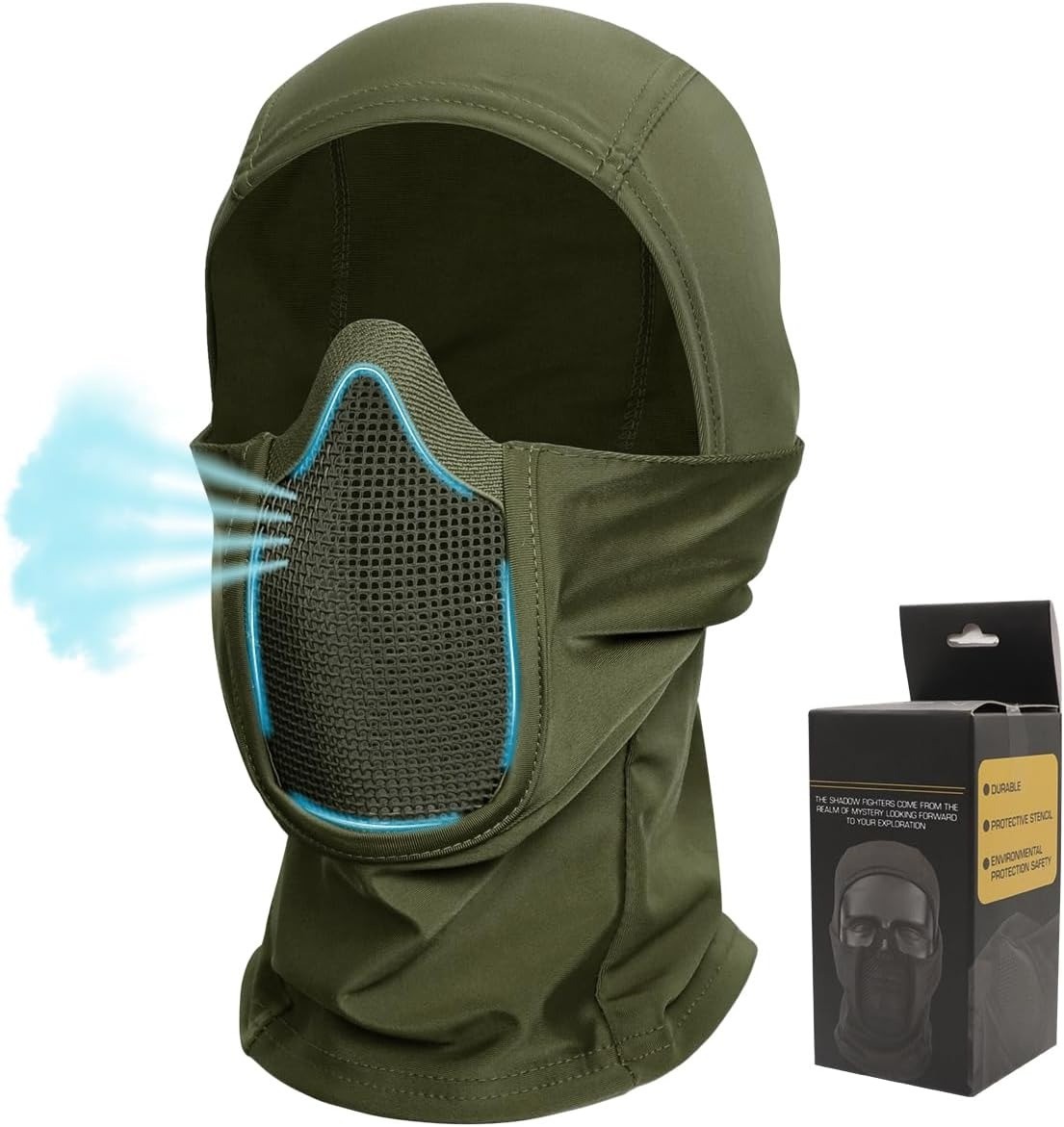 Balaclava Full Face Mask with Mesh Mouth Guard Tactical Airsoft Paintball Masks
