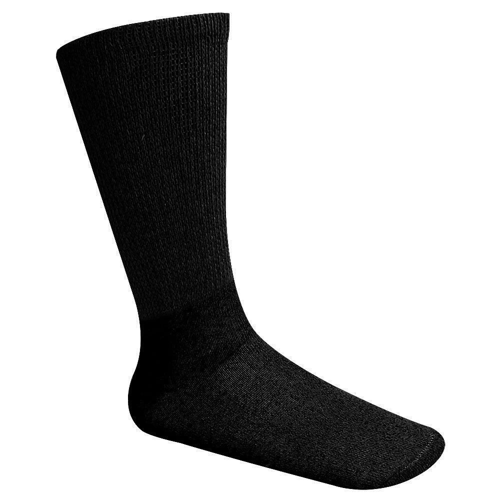 12 Pairs Men’s Circulatory Diabetic Crew Socks Health Cotton 9-11 10-13 13-15