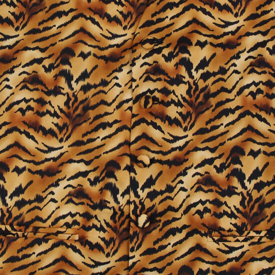 Men’s Tiger Animal Print Tuxedo Vest Bowtie Hanky Set Proms Fashion Waistcoat
