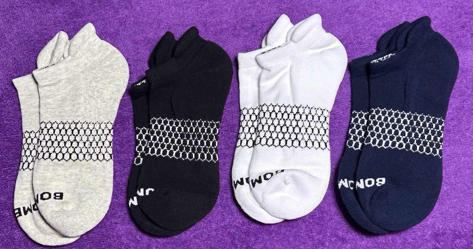Bombas 4-Pack Ankle Socks Size Large Brand New Unisex Multicolor 4-Pairs
