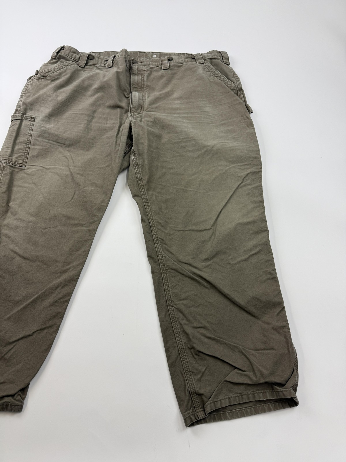 Carhartt Pants Mens 48×28 Brown Relaxed Fit Canvas Carpenter Workwear Utility