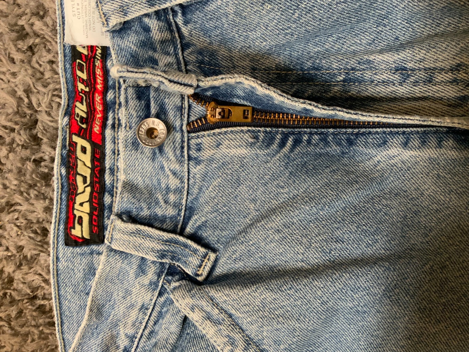 *VINTAGE* JNCO Auto Cue Wide-Leg Jeans Embroidered authentic 90s Raver
