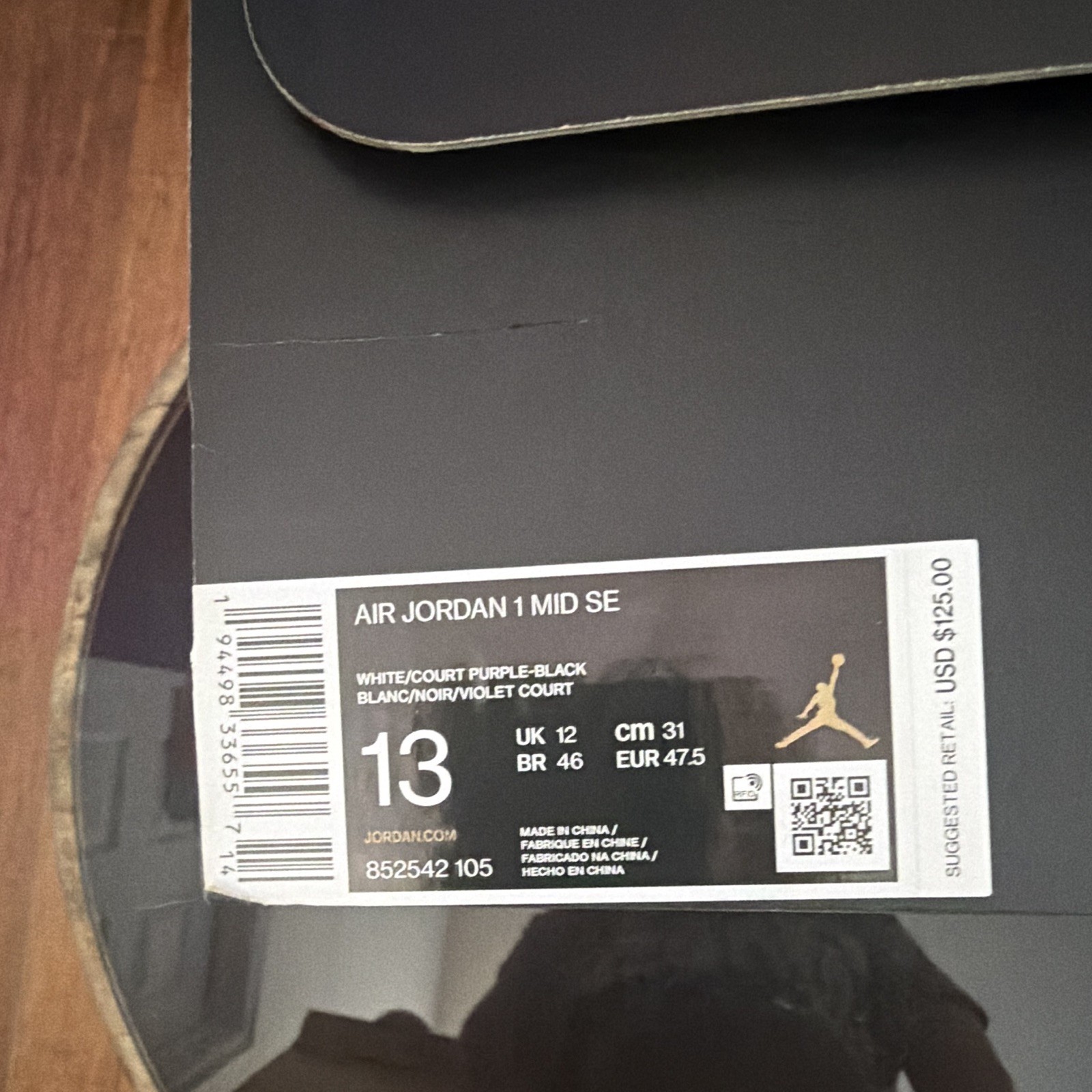 Jordan Air Jordan 1 Mid SE Varsity Purple 852542-105