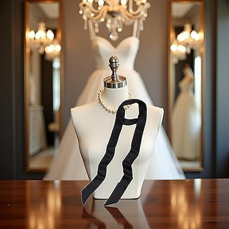 Black Satin Ribbon Belt Long Chiffon Sash Waist Belt for Bridal Wedding Dress Be