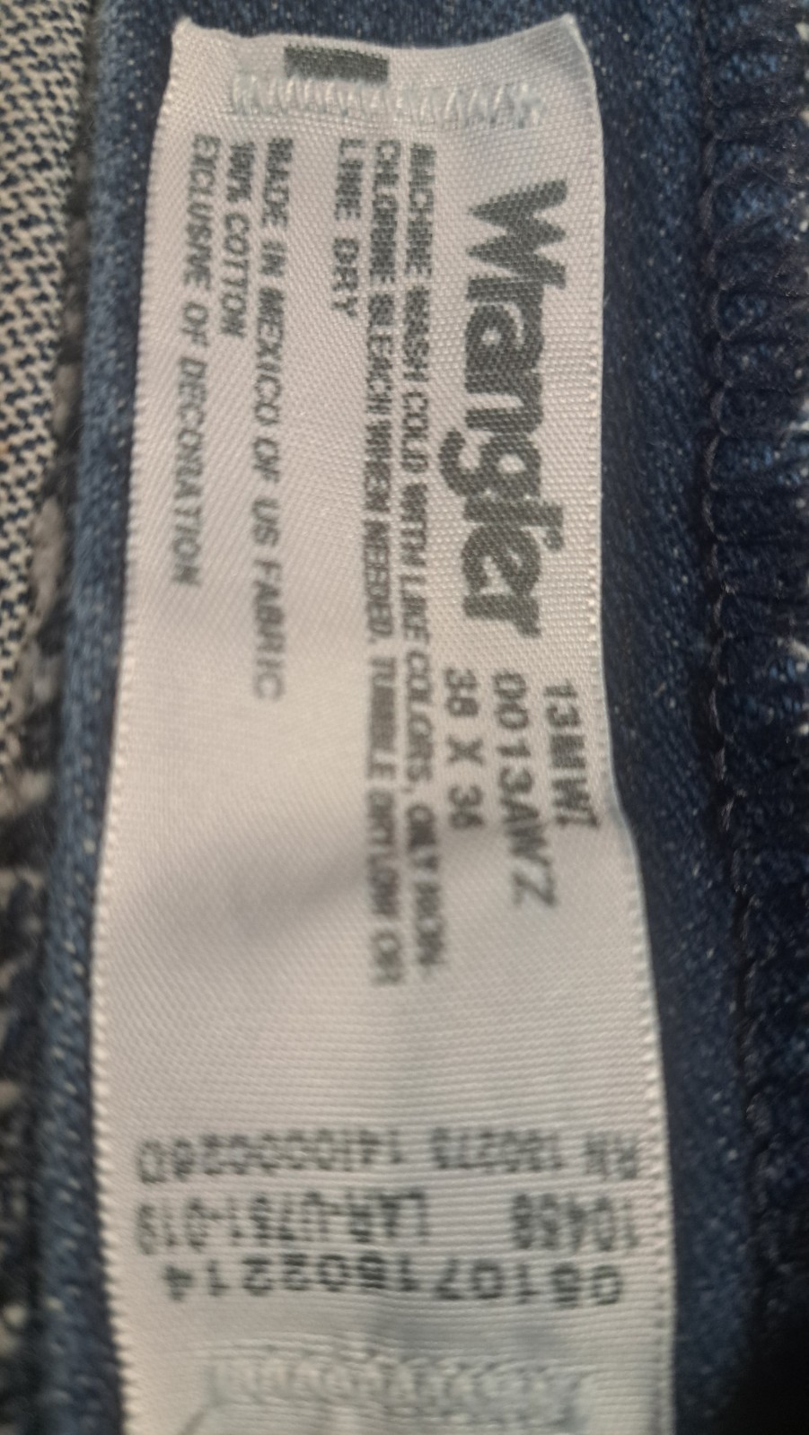 Wrangler 13MWZ Cowboy Cut 38×36 *See description