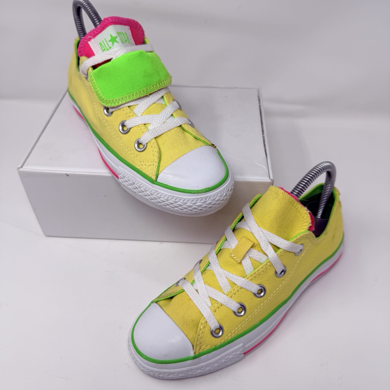 Converse Chuck Taylor All-Star Double Tongue Neon Sneakers Unisex Men 4 Women 6