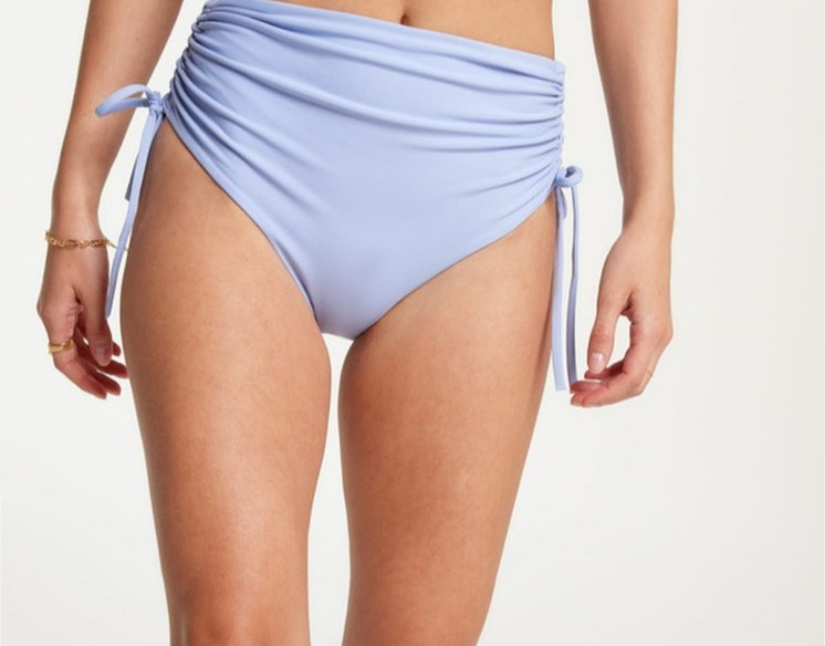 Nwt Calia Women’s XXL Swim Ruched Side Tie Tranquil BLUE Bottoms WSA23410SP25