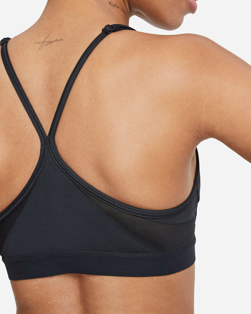 NIKE INDY V NECK WOMEN DRI-FIT LIGHT PADDED SPORTS TRAINING BRA BLACK#CZ4456-NWT