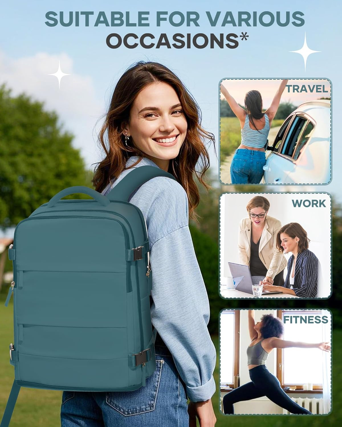 Travel Backpack for Women Men Airline Approved Carry on Backpack Flight Approved