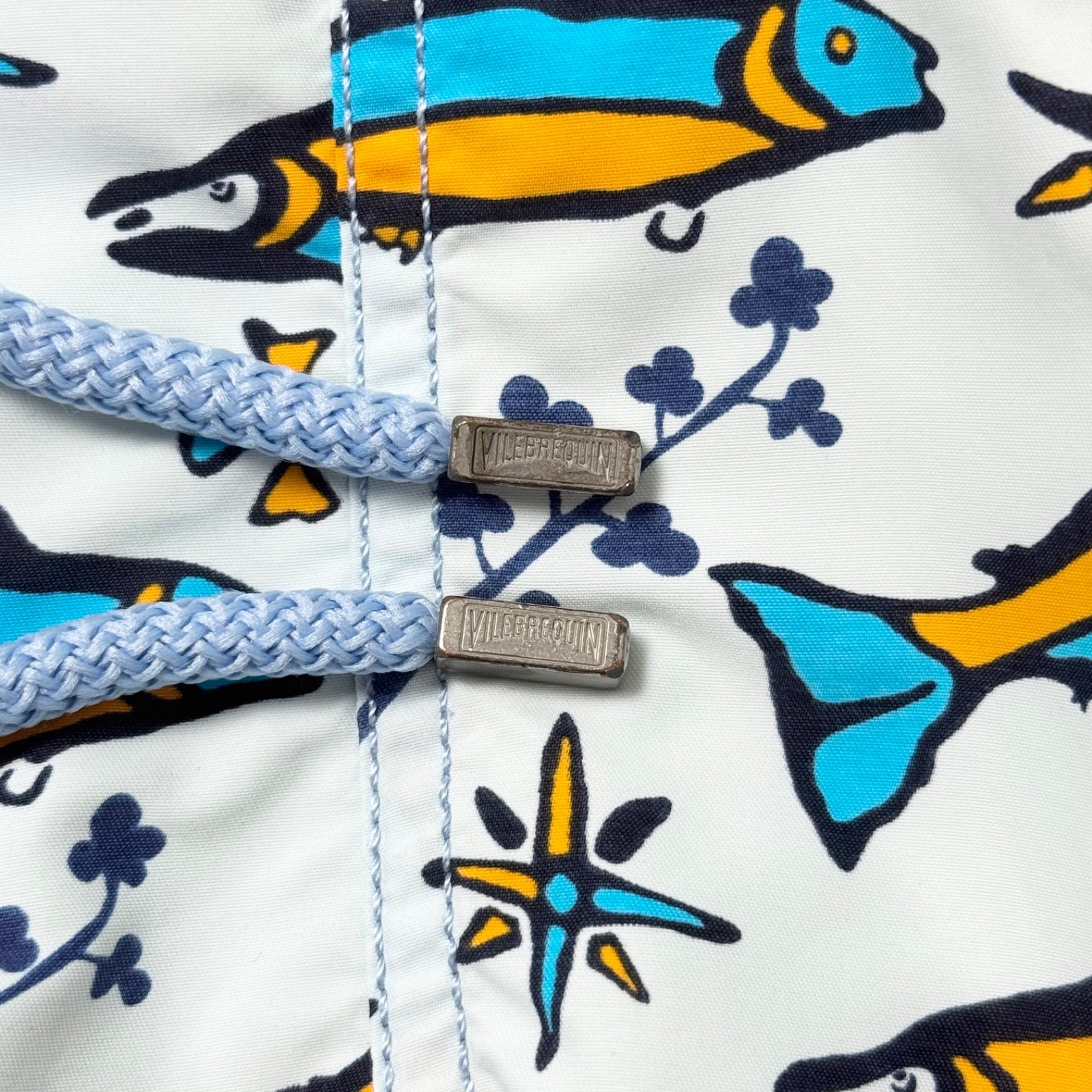Vilebrequin Men’s Luxury Moorea Fish Print Blue Swim Shorts Trunks Size XXL