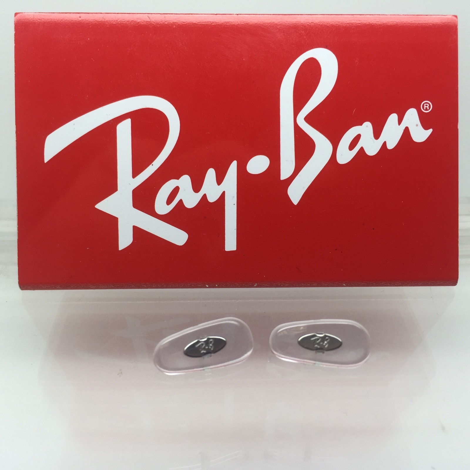 1 Pair of Clear Crimp-On Silicon Nose Pads for Ray-Ban RB Aviator Sunglasses NEW