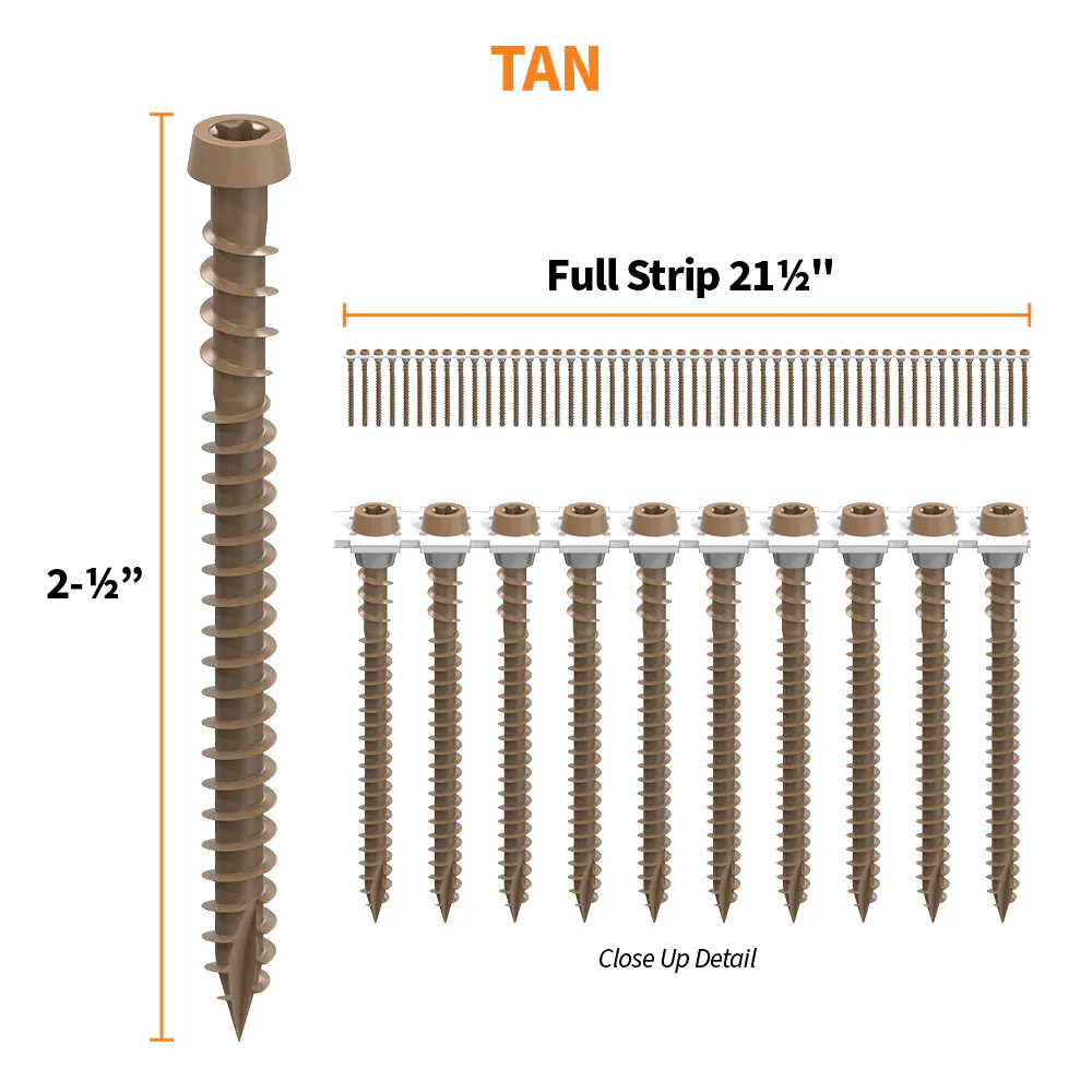 CAMO #10 x 2-1/2-in Composite Deck Screws 1000 -Per Box|14472