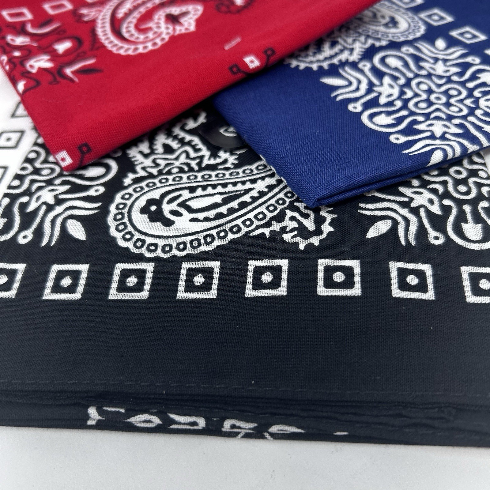 100% Cotton Paisley Bandanas 22″X22″ Scarf Head Neck Bandannas lot of 4
