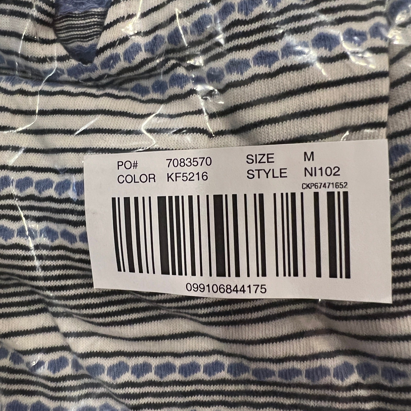 NWT Madewell Tranquil Blue Stripe Jacquard Keyhole Crop Top – SIZE L