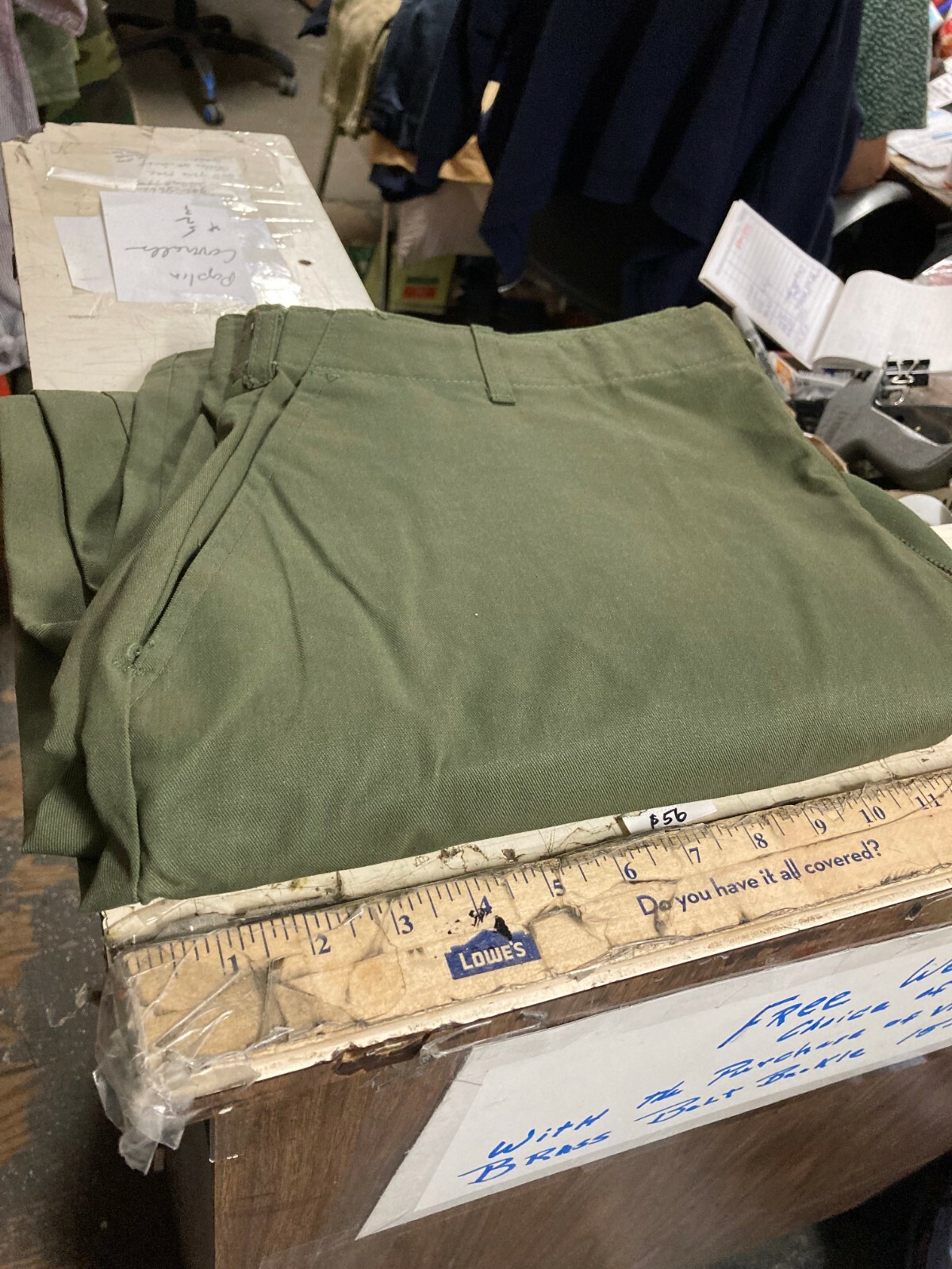 vintage 80s us army og 507 trousers utility pants military usa straight pocket