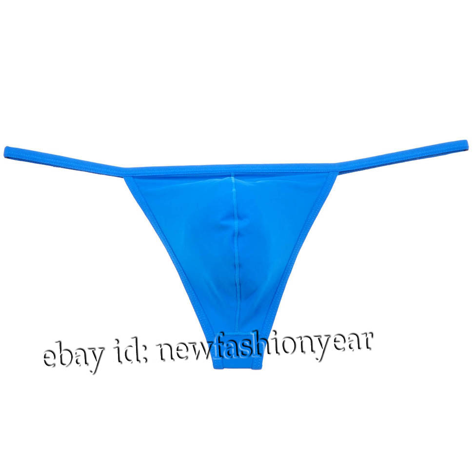 Men Bikini Thong Soft Stretchy Nylon T-back Mens G-string Underwear Jockstrap