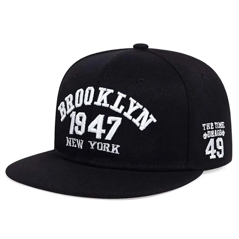 Brooklyn NYC Snapback Hat–Flat Brim Streetwear New York NY Cotton Baseball Cap