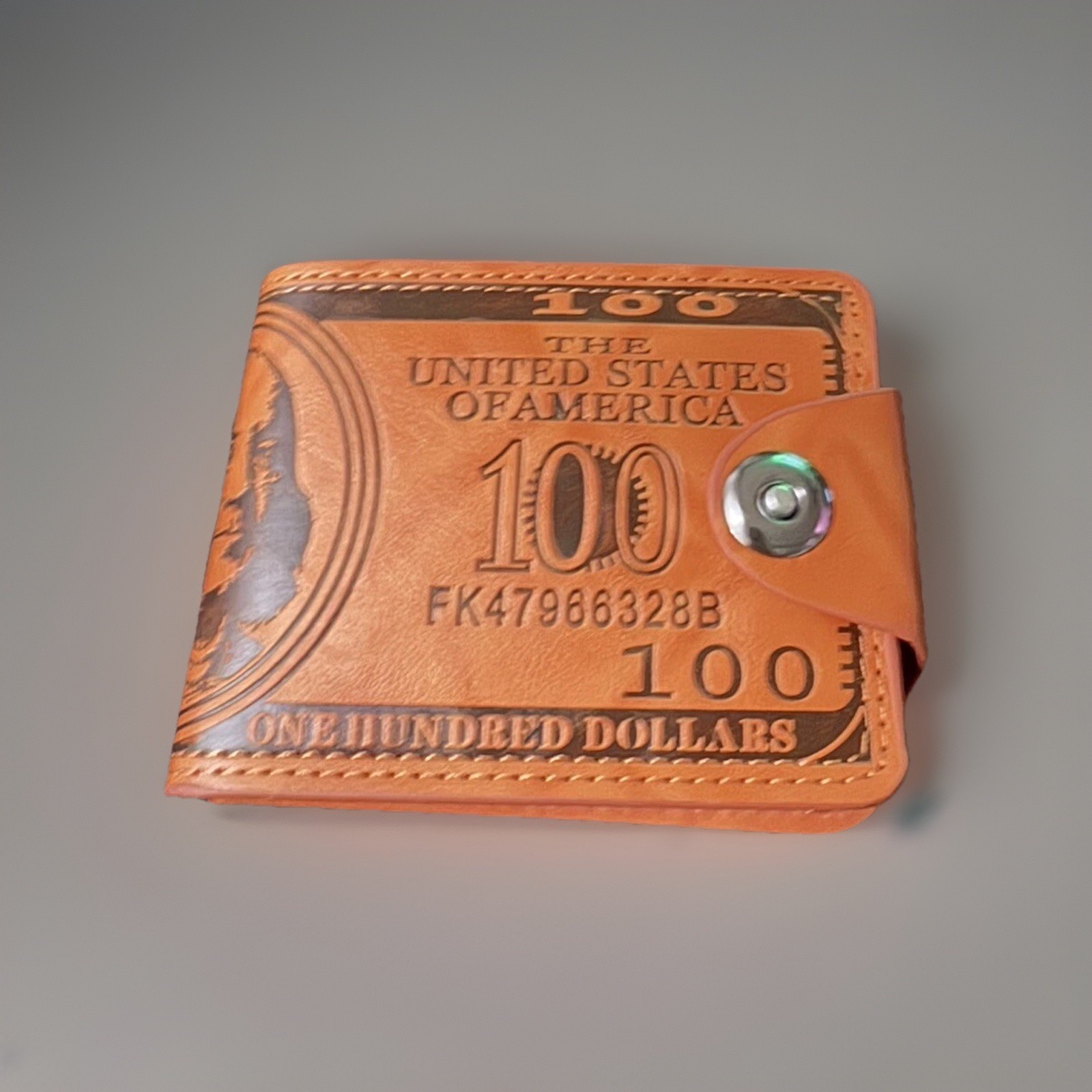 Men US $100 Dollar Bill Novelty Leather Bifold Wallet Card Holder Best Gift