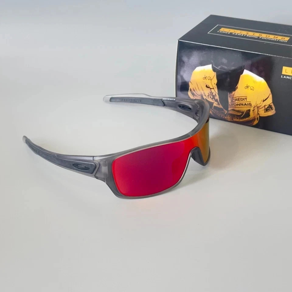 Oakley Turbine Rotor OO9307 Grey Clear Frame Prizm Ruby Lenses Sunglasses W/Box