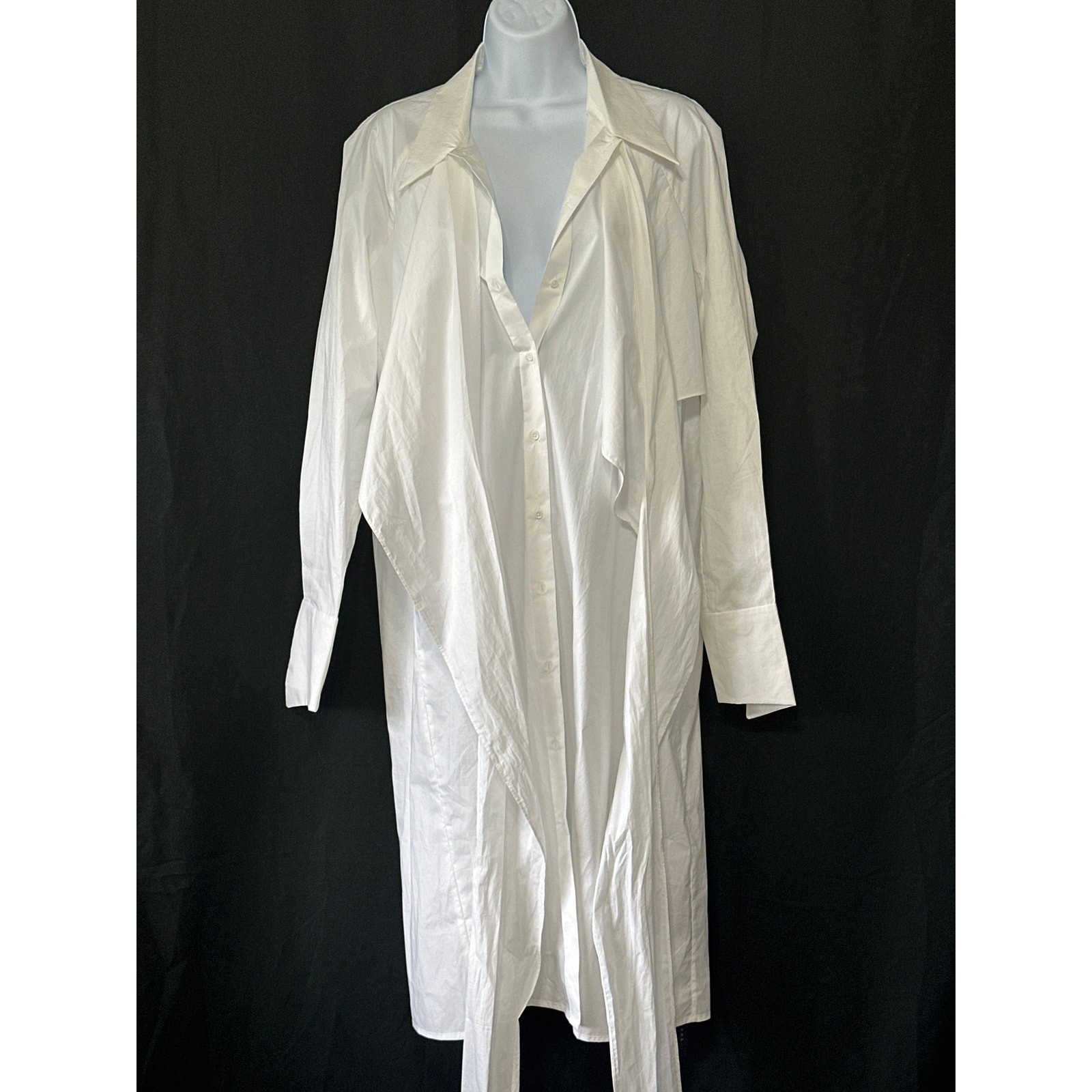 NWT RIZHUO Wrap Shirt Dress L Minimalist Lagenlook Asian Designer City Chic